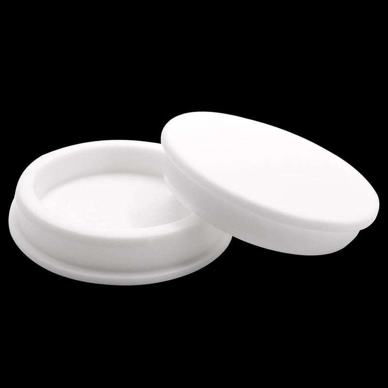 BOPOREAE 2 Pcs 76.3 mm/3 in Silicone Rubber Plug for 75.3 mm Large Round Holes, Waterproof T Type Rubber Stoppers, Soft Flexible Hole Seal Plugs Tube Pipe End Cap Covers, White - Image 1